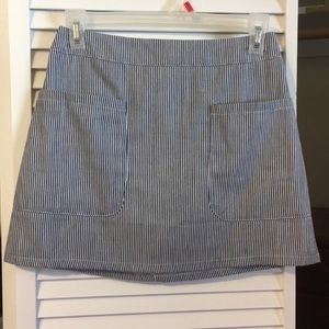 LF blue and white striped skirt